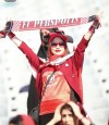 غوغای دختران پرسپولیس در ورزشگاه آزادی | عکس  و فیلم های حضور دختران پرسپولیس